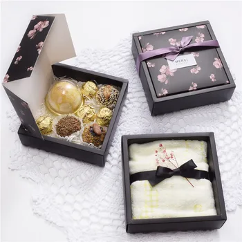 1pc отпечатани подаръчни кутии ръчно изработени сапун торта бонбони подарък кутия кърпа дрехи опаковка кутия (без панделка / стикер)