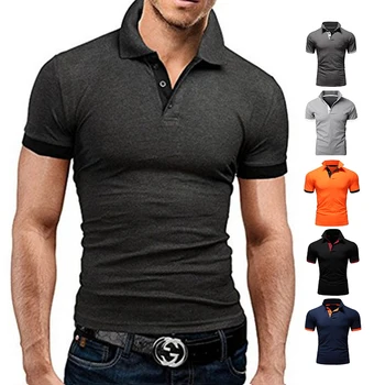 2023 Нова поло риза мъже лято stritching мъжки шорти ръкав поло S-8XL мъже тениска