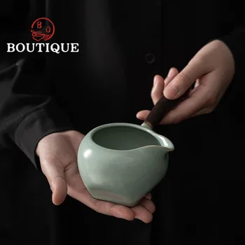 230ml Китайски Ru пещ керамични чай стомна кисел клон дърво странична дръжка обществена чаша китайски чай варене чайник Teaware може да повиши