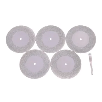 5pcs 50mm диамантени дискове за рязане & свредло за ротационен инструмент, стъкло, метал