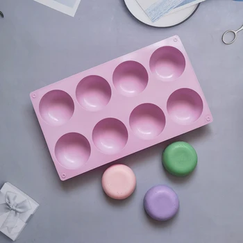 8 Кухина плосък кръг силиконови торта форма за DIY шоколадов мус желе пудинг сладкиши сладолед десерт хляб Bakeware тиган инструменти
