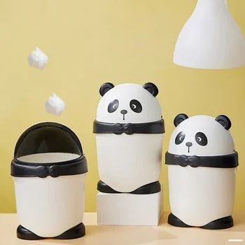 8L Panda карикатура боклук може сладък домакинство хол спалня кухня тоалетна празнина творческа хартия мида кошница празнина кофа за боклук
