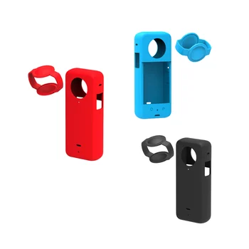 Action Camera Protective Shell Waterproof Camera Protective Case Панорамен протектор за камера за X3-Red
