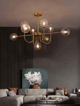All Copper Light Луксозен полилей за всекидневна Постмодерен прост елегантен дом трапезария лампа висок клас 2023 нови скандинавски лампи