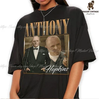 Anthony Hopkins Vintage Style T Shirt Homage 90s Retro Hannibal Lecter Fan Silence Of The Lambs Actor Movie