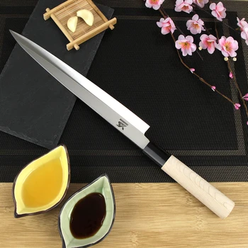 BIGSUNNY Нож за риба Sashimi Sushi - немска стомана DIN: 1.4116 Pro Yanagiba нож 8 