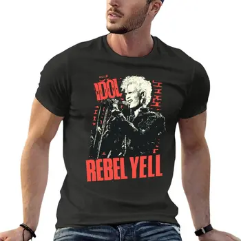 Billy Idol Rebel Yell Tour Oversize T Shirts Персонализирани мъжки дрехи 100% памук Streetwear Голям размер Top Tee