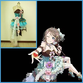 COS-KiKi Аниме Lovelive Sunshine! Watanabe Вие игра костюм прекрасна рокля косплей костюм униформа Хелоуин парти облекло по поръчка