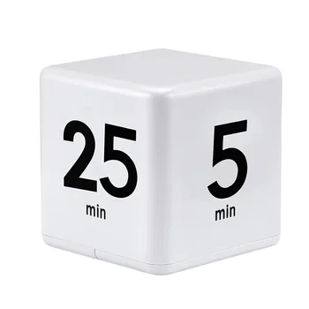 Cube таймер кухня таймер таймер таймер гравитацията сензор флип за управление на времето и обратно броене 25-5-45-15 минути