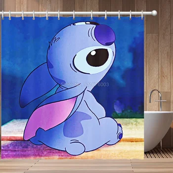 Disney високо качество отпечатани прекрасен бод плат душ завеси екран водоустойчиви продукти баня декор