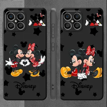 Disney Мики Мини любовници Калъф за телефон за чест 20 X8 Magic4 Magic5 Pro X7 X6 4G X8a 4G 8X 70 90 Lite X9a 5G Черен мек капак