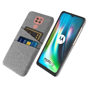 G9 Play За Moto G9 Play Case Луксозен плат Dual Card Cover за Motorola Moto G9 Play Coque за Motorola G9 Play G 9 G9Play Capa