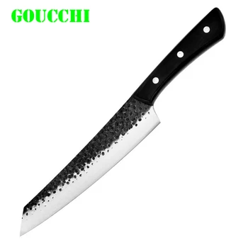 Germany Steel Chef's Knife Sharp Blade Slaughter Boning Knife 8.5 инчов нож за нарязване на месо Риба Ножове Месарски инструменти Дървена дръжка