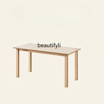 Home Simple Modern Desk Birch Multi-Layer Board Nordic Style Dining Table Home Desk Learning Writing Desk furniture living