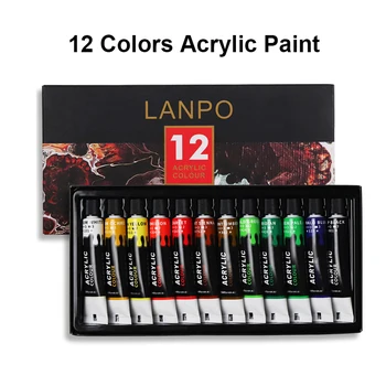 Professional 12 цвята алуминиева тръба акрилна боя комплект за художници живопис