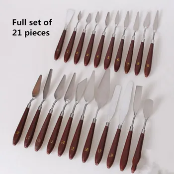 Set скрепер маслена живопис неръждаема нож на доставки висока палитра инструменти изкуство стомана ножове 21 бр качество