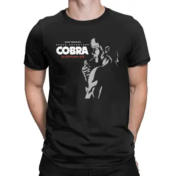 Space Adventure Cobra T Shirt Men 100% Cotton Funny T-Shirt Round Neck Anime Retro Tees Short Sleeve Clothing Unique