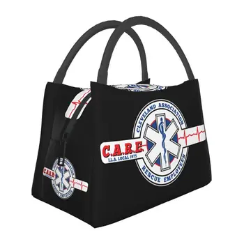 Star Of Life Изолирана чанта за обяд за жени Emt Paramedic Преносим термичен охладител Bento Box Болничен офис
