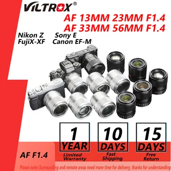 Viltrox 23mm 33mm 56mm F1.4 Af Автофокус Aps-c За Fuji X Canon M Mount Sony E Nikon Z Mount Camera Es