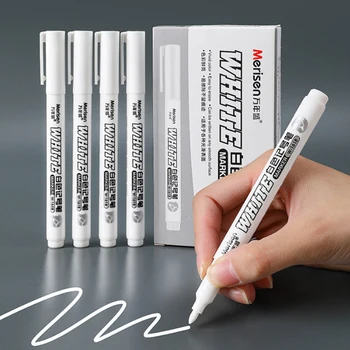 Бяла маркерна писалка 1mm бързосъхнеща водоустойчива боя за боядисване на гуми графити докосване боя