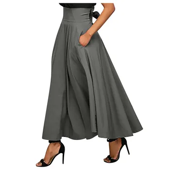 Дамска мода случайни плътен цвят джоб голям люлка висока талия пола Kawaii поли за жени мини пола Y2k стил Ropa Mujer