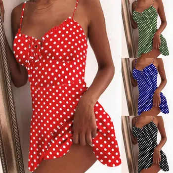 Дамски летен печат цветен блок рокля без ръкави A-Line Maxi Mini Sundress рокли за жени и