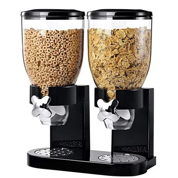 Двойна глава зърнена машина Кофа за зърнени култури Храна може домакинство Ежедневна употреба Двойна чаша Сепаратор за зърнени култури Кухненски приспособления