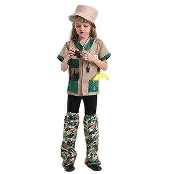 Детски зоопазач костюм за деца фантазия рокля Zoo Keeper униформа за дете карнавал ролеви костюми Хелоуин