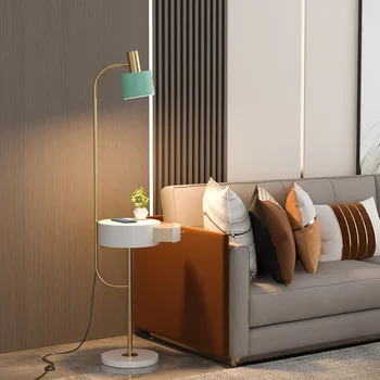 Дизайн за безжично зареждане Всекидневна Led подови лампи Спалня нощна лампа с чекмедже стоящи настолни светлини Декорация на дома