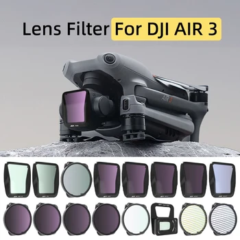 За DJI AIR 3 дрон кардан камера обектив филтри регулируеми CPL NDPL филтър UV ND8 / 16/32/64 филтър комплект широкоъгълен обектив аксесоари