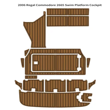 Качество 2006 Re-gal Commodore 2665 Платформа за плуване Cockpit Pad Boat EVA пяна тиково дърво