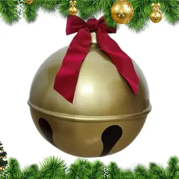 Коледа надуваема топка декор голям камбана форма виси украсени топки коледни топки орнаменти за открит двор