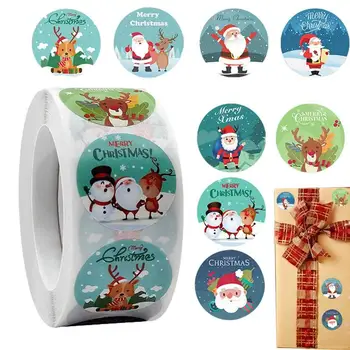 Коледа офис етикет 500 Коледа тагове име стикери за подарък DIY Начало подаръци етикети покана писмо декор за Коледа
