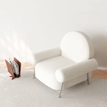 Лек луксозен диван стол спалня хол инс стил форма единичен балкон случайни дизайн кашмир стол
