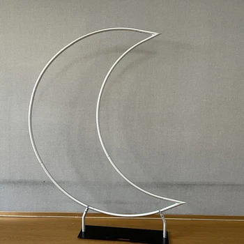  Луната форма алуминиева сплав плат изложба събитие фон дисплей стена парти фон