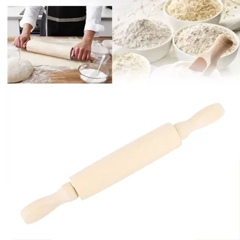 Масивна дървена точилка Ръчен инструмент за приготвяне на юфка Преносим незалепващ дървен точилка за сладкиши Трайни кухненски аксесоари за печене