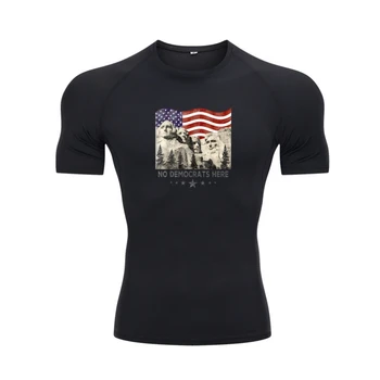 Маунт-Ръшмор Южна Дакота Про републиканска антидемократическа тениска Топ тениски Върхове риза сладък памук уникален печат мъжки