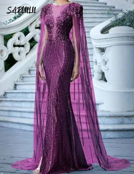 Модерна вечерна рокля с дължина до пода Романтична О-образна халат за булка Грациозна секси тромпет Булчински рокли Vestidos De Novia