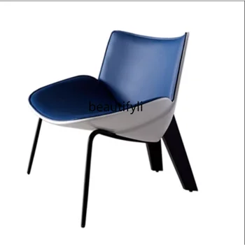 Персонализиран скандинавски лек луксозен минималистичен дизайнер Специална форма Frp единична черупка стол продажби офис творчески отдих стол