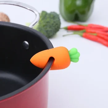  Устойчив на пръски държач за капак на саксия Силиконов топлоустойчив преливник Plug Pot Lid Lifter Творчески и издръжлив специален кухненски инструмент