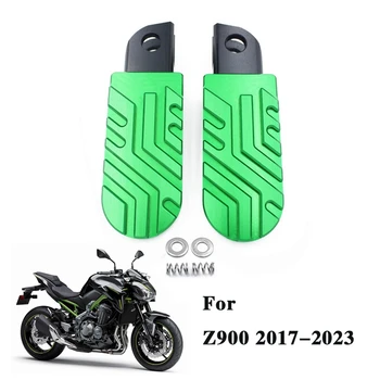 Шофьор преден крак колче педали педали черно & зелено за Kawasaki Z900 Z650 2017-2023 Z750 Z800