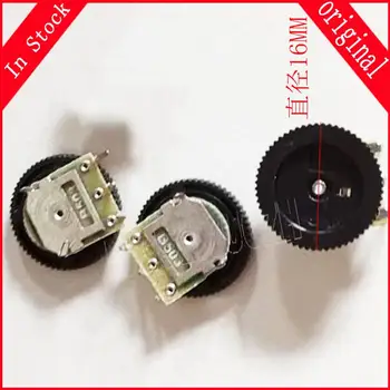 10pcs/lot Dial/gear потенциометър B503 единична връзка три пина 50K диаметър 16 * 2MM превключвател за регулиране на силата на звука за сценичен плейър