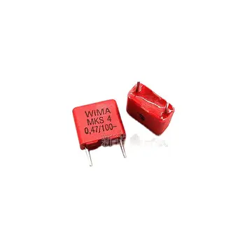 10PCS/ WIMA Weimar кондензатор 100V 474 0.47UF 100V 470nF MKS4 щифт разстояние 7.5mm къс щифт