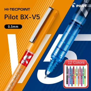 12 цвята Япония пилотни V5 гел писалки BX-V5 Hi-Tecpoint 0.5mm гладко писане бързо сухо мастило училище канцеларски материали студент доставки