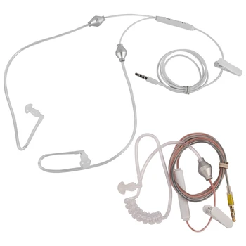  3.5 мм стерео въздушна тръба кабелна слушалка & анти радиация доказателство скрита акустична тръба слушалка 3.5 мм въздушна тръба слушалка