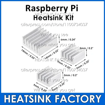  3pcs / комплект 6-30pcs / партида Бял алуминиев радиатор радиатор охладител комплекти за Raspberry Pi IC висока производителност
