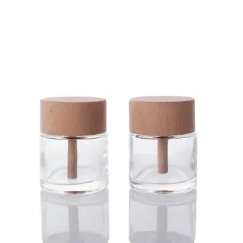 50ml дифузьор бутилки с дървена капачка стъкло мини етерични масла контейнери кола ароматерапия бутилка DIY парфюм бутилка