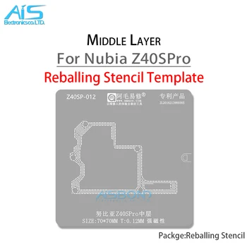 AMAOE среден слой Reballing шаблон шаблон за Nubia Z40S Pro Z40SPro растение калай мрежа Ремонт на стоманени мрежи