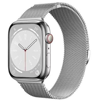 Apple Milan каишка за часовник подходящ за Applewatch полукръгла миланска двойна секция магнитна каишка за часовник iWatch каишка