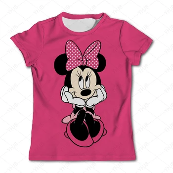 Boys Girls Anime T Shirt Cartoon Mickey Minnie Mouse Cartoon T shirt Casual Summer Children Short-sleeve T-shirt Kids Clothes